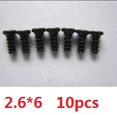 Wltoys A959 A959-A A959-B RC Car spare parts screws 2.6*6 10pcs Wltoys A959 A959-A A959-B RC Car spare parts screws 2.6*6 10pcs