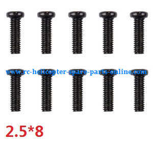 Wltoys A959 A959-A A959-B RC Car spare parts screws M2.5*8 10pcs A949-40 - Click Image to Close