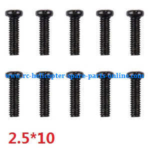 Wltoys A959 A959-A A959-B RC Car spare parts screws 2.5*10 10pcs - Click Image to Close