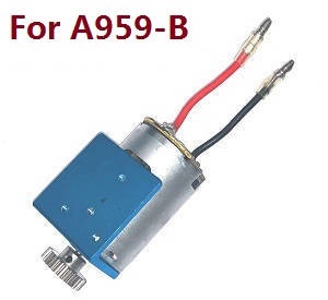Wltoys A959 A959-A A959-B RC Car spare parts 540 main motor with fixed metal board and driven gear (For A959-B) - Click Image to Close