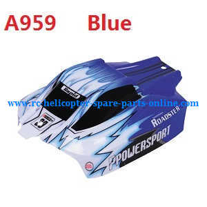 Wltoys A959 A959-A A959-B RC Car spare parts upper car shell (A959 Blue)