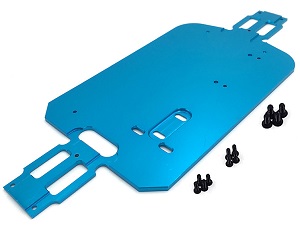 Wltoys A959 A959-A A959-B RC Car spare parts alloy aluminum bottom board (Blue) - Click Image to Close