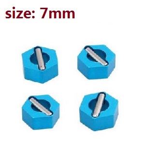 Wltoys A969 A969-A A969-B RC Car spare parts hexagon wheels seat (Metal) size 7mm - Click Image to Close