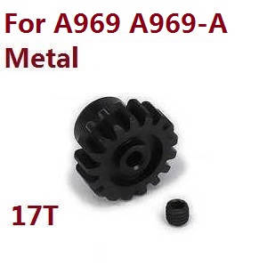 Wltoys A969 A969-A A969-B RC Car spare parts motor gear (Metal) for A969 A969-A - Click Image to Close
