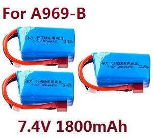 Wltoys A969 A969-A A969-B RC Car spare parts 7.4V 1800mAh battery 3pcs (For A969-B)