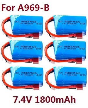 Wltoys A969 A969-A A969-B RC Car spare parts 7.4V 1800mAh battery 6pcs (For A969-B)