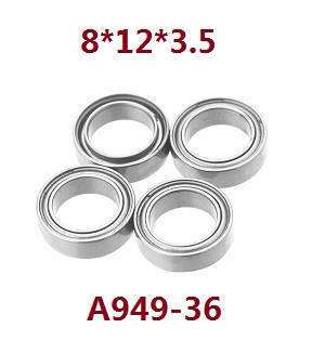 Wltoys A969 A969-A A969-B RC Car spare parts bearing 8*12*3.5 A949-36