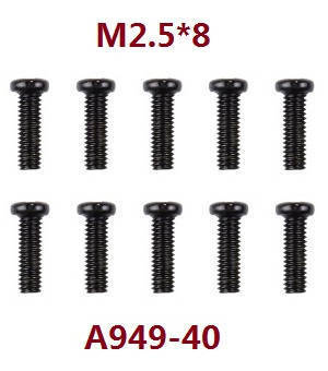 Wltoys A969 A969-A A969-B RC Car spare parts screws M2.5*8 A949-40