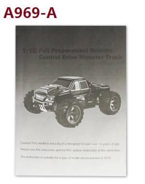 Wltoys A969 A969-A A969-B RC Car spare parts English manual book (A969-A)  Wltoys A969 A969-A A969-B RC Car spare parts English manual book (A969-A)