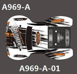 Wltoys A969 A969-A A969-B RC Car spare parts white car shell A969-A-01