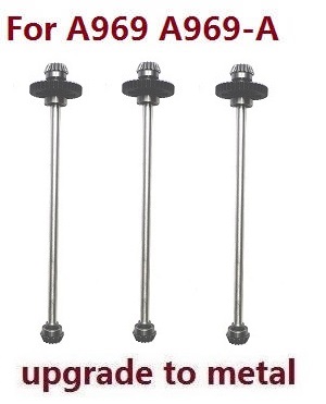 Wltoys A969 A969-A A969-B RC Car spare parts central drive shaft + gears + bearings (Assembled) upgrade to metal 3pcs for A969 A969-A
