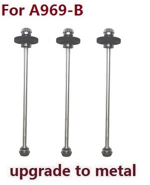Wltoys A969 A969-A A969-B RC Car spare parts central drive shaft + gears + bearings (Assembled) upgrade to metal 3pcs for A969-B