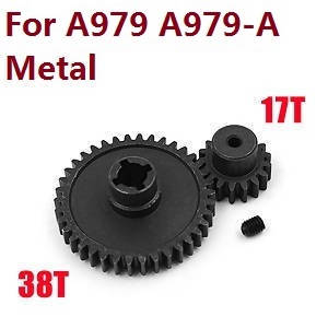 Wltoys A979 A979-A A979-B RC Car spare parts reduction gear + motor gear (Metal) for A979 A979-A