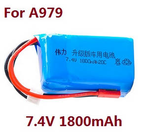 Wltoys A979 A979-A A979-B RC Car spare parts 7.4V 1800mAh battery (For A979) - Click Image to Close