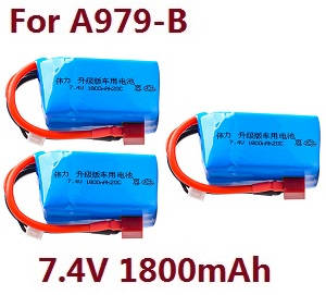 Wltoys A979 A979-A A979-B RC Car spare parts 7.4V 1800mAh battery 3pcs (For A979-B)