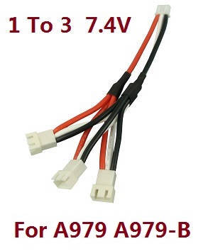 Wltoys A979 A979-A A979-B RC Car spare parts 1 to 3 charger wire 7.4V - Click Image to Close