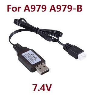 Wltoys A979 A979-A A979-B RC Car spare parts USB charger wire 7.4V - Click Image to Close