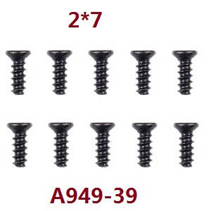 Wltoys A979 A979-A A979-B RC Car spare parts screws 2*7 A949-39 - Click Image to Close