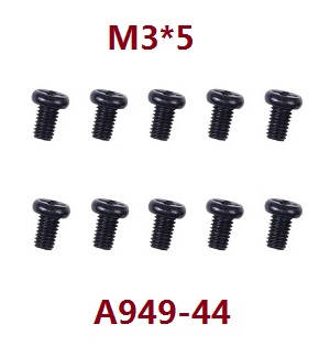 Wltoys A979 A979-A A979-B RC Car spare parts screws M3*5 A949-44 - Click Image to Close