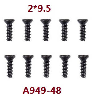 Wltoys A979 A979-A A979-B RC Car spare parts screws 2*9.5 A949-48 - Click Image to Close