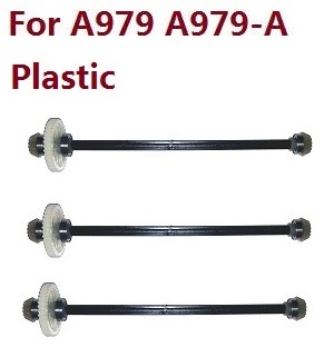 Wltoys A979 A979-A A979-B RC Car spare parts central drive shaft + gears + bearings (Assembled) plastic 3pcs for A979 A979-A - Click Image to Close
