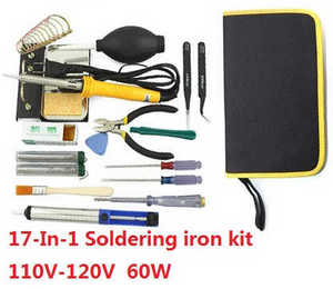 Wltoys A989 RC Car spare parts 17-In-1 Voltage 110-120V 60W soldering iron set - Click Image to Close