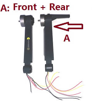 MJX B12 Bugs 12 EIS RC drone quadcopter spare parts side motor bar set 2*A - Click Image to Close