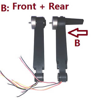 MJX B12 Bugs 12 EIS RC drone quadcopter spare parts side motor bar set 2*B - Click Image to Close