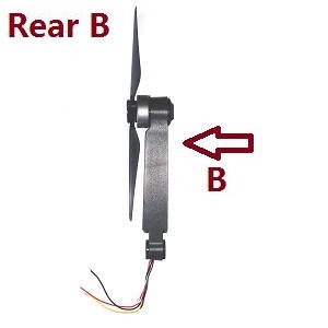 MJX B12 Bugs 12 EIS RC drone quadcopter spare parts side motor bar set with main blades Rear B