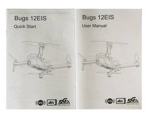 MJX B12 Bugs 12 EIS RC drone quadcopter spare parts English manual book - Click Image to Close