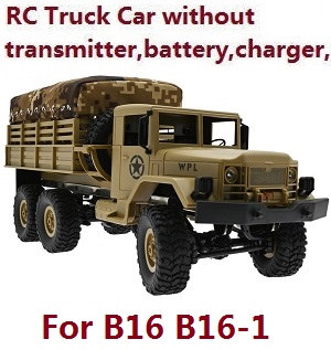 WPL B16-1 RC Military Trcuk Car without transmitter,battery,charger Yellow