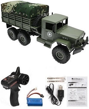 WPL B16-1 RC Military Truck Car RTR Green - Click Image to Close