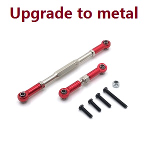 WPL B-16 B-16R B16-1 RC Military Truck Car spare parts connect steering rod set (Metal) Red