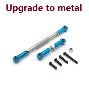 WPL B-16 B-16R B16-1 RC Military Truck Car spare parts connect steering rod set (Metal) Blue
