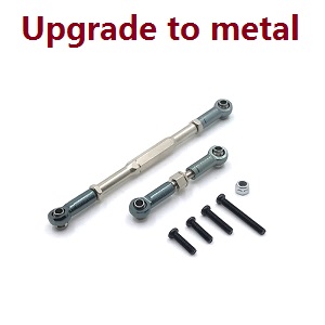 WPL B-16 B-16R B16-1 RC Military Truck Car spare parts connect steering rod set (Metal) Titanium color - Click Image to Close