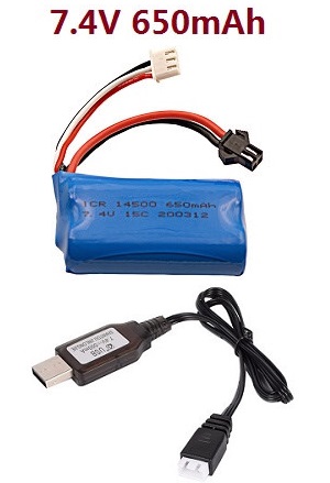 WPL B-16 B-16R B16-1 RC Military Truck Car spare parts 7.4V 650mAh battery + USB wire