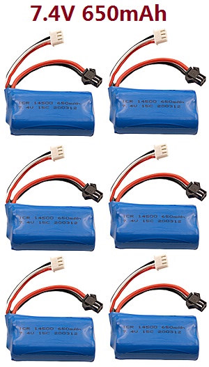 WPL B-16 B-16R B16-1 RC Military Truck Car spare parts 7.4V 650mAh battery 6pcs