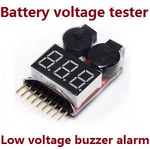 WPL B-16 B-16R B16-1 RC Military Truck Car spare parts Lipo battery voltage tester low voltage buzzer alarm (1-8s) - Click Image to Close