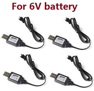 WPL B-16 B-16R B16-1 RC Military Truck Car spare parts USB charger wire (For 6V battery) 4pcs - Click Image to Close