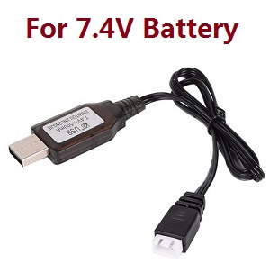 WPL B-16 B-16R B16-1 RC Military Truck Car spare parts USB charger wire (For 7.4V battery)
