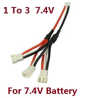 WPL B-16 B-16R B16-1 RC Military Truck Car spare parts 1 to 3 charger wire (For 7.4V battery) - Click Image to Close