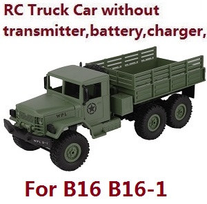 WPL B-16 RC Military Trcuk Car without transmitter,battery,charger Green - Click Image to Close