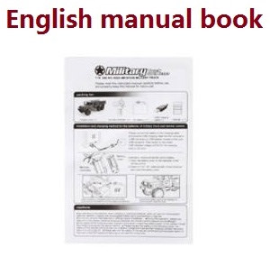 WPL B-16 B-16R B16-1 RC Military Truck Car spare parts English manual book - Click Image to Close