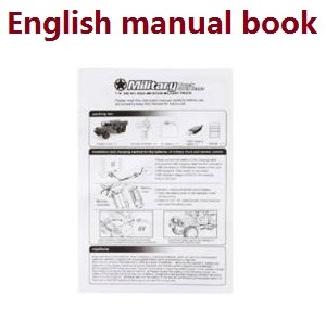 WPL B-16 B-16R B16-1 RC Military Truck Car spare parts English manual book