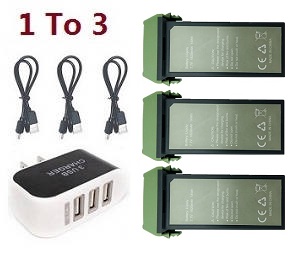 MJX B19 Bugs 19 RC drone quadcopter spare parts 1 to 3 charger set + 3*7.4V 1820mAh battery set