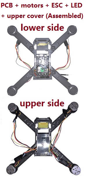MJX B20 Bugs 20 EIS RC drone quadcopter spare parts PCB + motors + ESC + LED + upper cover (Assembled) - Click Image to Close