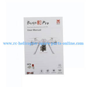 MJX Bugs 3 Pro, B3 Pro RC Quadcopter spare parts English manual book