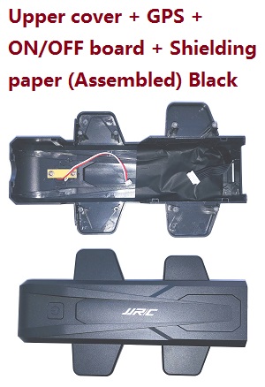 JJRC X11 X11P Upper cover + GPS + ON/OFF board + Shielding paper (Assembled) Black - Click Image to Close