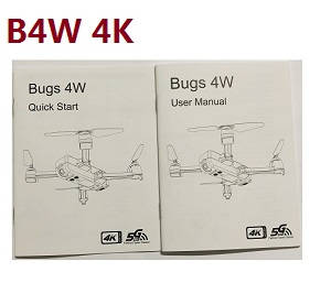 MJX Bugs 4W B4W RC Quadcopter spare parts English manual book (4K version) - Click Image to Close