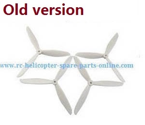 JJRC JJPRO X5 X5P RC Drone Quadcopter spare parts upgrade 3-leaf main blades (White) (For X5 1080P Epik) - Click Image to Close